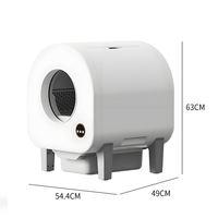 Bac à litière intelligent pour chat, autonettoyant, automatique, 65L, fermé, contrôle par application, surveillance vidéo, auto-désodorisation, écologique, facile