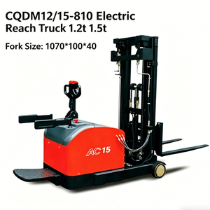 Chariot élévateur électrique à mât triple CQDM15, capacité 1500 kg, portée 5500 mm, pour manutention en entrepôt, modèle standard avec plateforme de conduite - Product Image 5
