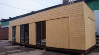Casa Modular de madera con techo plano, Playa prefabricada, techo plano a prueba de viento, moderna cabina de camping a prueba de golpes, hecha en China