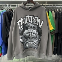 Superbe sweat à capuche décontracté et ample avec imprimé lettres mystérieuses tendance pour hommes et femmes