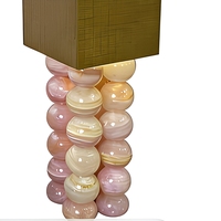 Lampe de table sphérique moderne en lucite, lampe de sol décorative à LED, abat-jour cube, chambre à coucher, salon