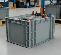 Conteneurs en plastique pour le transport en gros, conformes aux normes européennes, robustes, empilables, avec fond renforcé