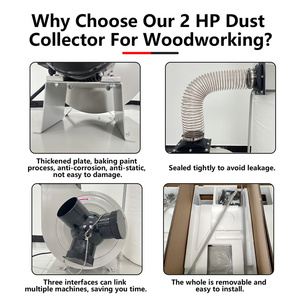 Collecteur de poussière industriel pour menuiserie, type sac sous vide, 2 CV, pour le travail du bois - Product Image 3