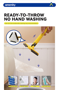 Vadrouille sale jetable sans contact <span class=keywords><strong>pour</strong></span> laver les murs tampons jetables plinthes nettoyage de <span class=keywords><strong>plafond</strong></span> nettoyage ménager manche trop long - Product Image 6