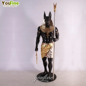 تمثال أنوبيس المصري البرونزي كبير الحجم عالي الجودة لديكور الحدائق الخارجية - Product Image 3
