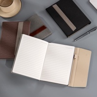 Vente flash - Couverture en cuir PU imperméable et durable pour classeur à 6 anneaux A5 avec pages intérieures amovibles