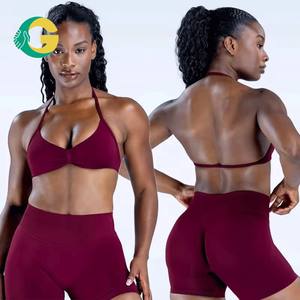 Sujetador Deportivo Sin Costuras de Alta Elasticidad para Mujer, Resistente a Impactos, Transpirable, Ligero, Reversible, de Nailon y Spandex, para Fitness, Yoga y Gimnasio - Product Image 1