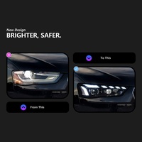 Adapté aux Audi A4L de 2013 à 2016 - Modification des phares - Remplacement des lentilles LED par des feux de jour de style RS
