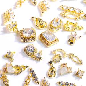 Venta al por mayor 3D Kawaii Nail Art Charm Glass Rhinestone Charms Eco-friendly Más de 20 colores a granel - Product Image 2