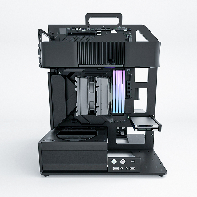 Socooler Rack Open Air Desktop Case New Model ATX for Gaming PC RX 5700 XT GPU All-in-One PC Aviation Aluminum