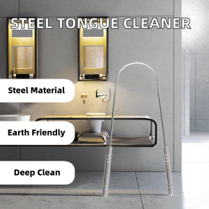 Raspador de Lengua de Acero Inoxidable, Herramienta de Higiene Bucal, Eliminador de Mal Aliento, Limpiador de Placa, Limpiador de Lengua Metálico - Product Image 2