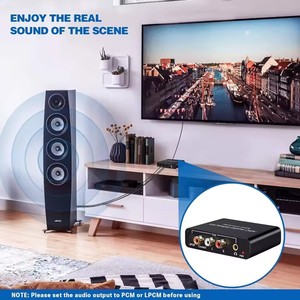 Convertisseur DAC 192KHz, extracteur audio HDTV, entrée COAXIAL Toslink (optique) ARC vers Coaxial <span class=keywords><strong>Spdif</strong></span> stéréo L/R, <span class=keywords><strong>Jack</strong></span> 3.5mm pour HDTV - Product Image 4
