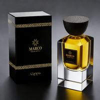 Flacon de parfum unique en verre de luxe vide haut de gamme 30 ml 80 ml transparent couleur logo personnalisé vaporisateur réutilisable