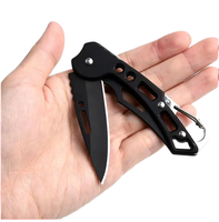 Facile à transporter en plein air EDC Camping poche survie Multitool couteau en acier inoxydable petit pliant coupe-fruits porte-clés couteau