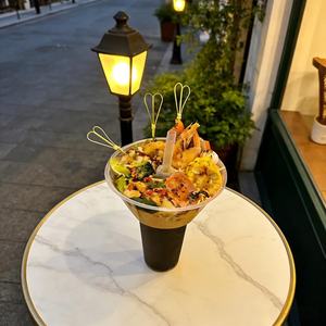 แก้วพลาสติก 2 in 1 ขนาด 500 มล. 600 มล. 700 มล. สำหรับใส่ขนมและเครื่องดื่ม พร้อมฝาปิดสำหรับใส่ขนม  สำหรับงานเลี้ยงครอบครัว - Product Image 5