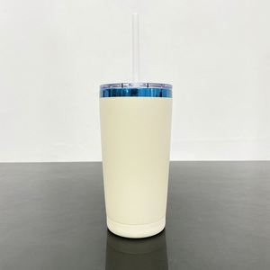 20Oz White Black Blue Plated Car <b>Cup</b> <b>With</b> Slide <b>Lids</b> Cold Drinks for Laser Engraving - Product Image 2