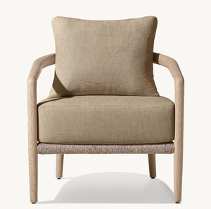 EVIA-Canapé simple moderne haut de gamme en teck patiné, meubles d'extérieur en bois de teck, chaise longue tissée en corde pour <span class=keywords><strong>jardin</strong></span>, patio, nouvel arrivage - Product Image 2