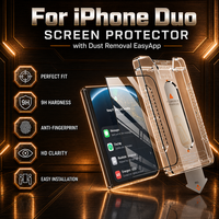 Verre Trempé Antireflet AR pour iPhone 17 Pro Max / 16 / 15 / 14 Plus / 13/12, Dureté 9H, Anti-Poussière Automatique, Sans Bulles