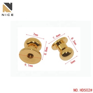 Fivela de Ajuste Redonda de Metal para Bolsa, Caixa de Presente, Parafuso de Cabeça Redonda, Rebite para Artesanato em Couro - Product Image 3