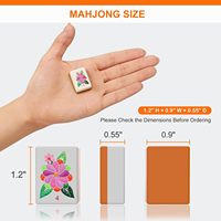 Jeu de Mahjong Américain Artistique Coloré avec Tuiles Acryliques à Dos Orange NMJL Standard Motif Personnalisé OEM ODM Vente en Gros Divertissement
