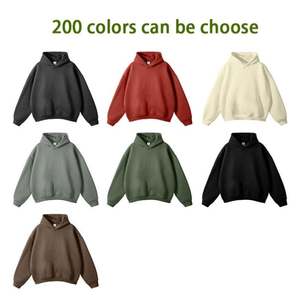 Venta al por mayor personalizado bordado logotipo hombre alta calidad Sudadera con capucha fabricación Puff estampado polar francés Terry Sudadera con capucha de gran tamaño para las mujeres - Product Image 4