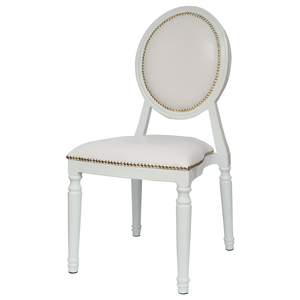 Louis XIV sedia bianca in alluminio nuovo Design Cafe Hotel banchetto matrimonio soggiorno in resina di ferro sale per <span class=keywords><strong>eventi</strong></span> in plastica - Product Image 1