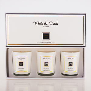 Wholesale free gift empty candle jar with luxury box glass candle containers candlestick