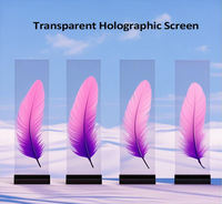 Écran LED holographique P3.91, film transparent flexible, 90% de transparence élevée, pour extérieur, magasin de détail, ascenseur