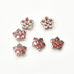Di alta qualità di cristallo <span class=keywords><strong>rosso</strong></span> zircone fiore a forma di fiocco con bottone strass Applique cucire su abiti da sposa scarpe accessori - Product Image 4
