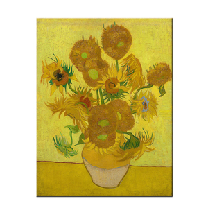 Reproducción de la Pintura al Óleo <span class=keywords><strong>Girasoles</strong></span> de Vincent <span class=keywords><strong>Van</strong></span> <span class=keywords><strong>Gogh</strong></span>, Imagen Floral Impresionista de Calidad de Museo, Base de Lienzo - Product Image 1