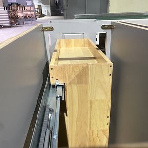 Estante de especias extraíble de pintura gris estilo coctelera, organizador, armarios de cocina de cierre suave con deslizamiento de cajón de extensión completa debajo del montaje - Product Image 5