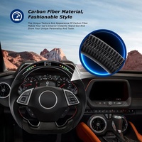 Volante Deportivo en Forma de D de Fibra de Carbono Real con Indicador de Cambio LED y Cuero Nappa para Chevrolet Camaro 2016-2020