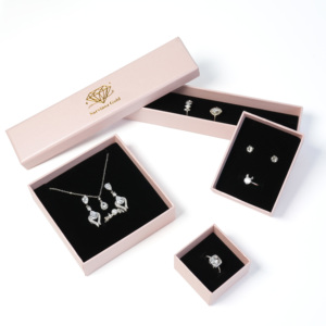 Set di confezioni per gioielli di alta gamma, scatola quadrata lunga per collane, orecchini, <span class=keywords><strong>anelli</strong></span>, per gioiellerie - Product Image 1