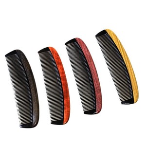 Peigne en corne de bœuf, peigne à cheveux en bois pour massage, 15-20 cm, fait à la main pour la population générale - Product Image 3