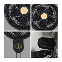 Ventilateur mural oscillant de 10 pouces avec bouton manuel, vitesse réglable, silencieux, pour bureau, espace de travail, magasin de détail