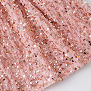 Pronto per la Spedizione, Disponibile in Magazzino: Abito da Festa per Bambine Primaverile, Casual, con Stampa e Paillettes Rosa Scuro, Maniche Lunghe - Product Image 5