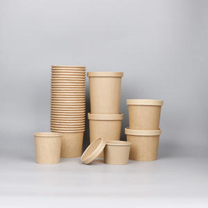 Tazón de Sopa de Cartón Reciclable Ecológico Personalizado por el Fabricante, con Revestimiento de PE Impermeable de Grado Alimenticio para Fideos, Ensaladas y Comida para Llevar - Product Image 3