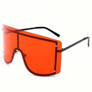 Gafas de Sol de Gran Tamaño con Lentes Degradados Coloridos para Hombre y Mujer, con Logotipo Personalizado, Última Moda, Gran Venta - Product Image 5