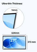 Nouvel écran tactile interactif de 27 pouces, Android15, USB, 1920x1080 Full HD IPS, moniteur intelligent portable, affichage publicitaire, 60Hz