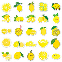50 citroenfruit PVC waterdichte graffiti-bagagestickers voor bruiloft- en paasdecoratie op scootercomputertablet