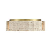 Plafonnier LED rond en travertin de style Wabi Sabi vintage du milieu du siècle pour la maison, la chambre, le salon, la décoration résidentielle