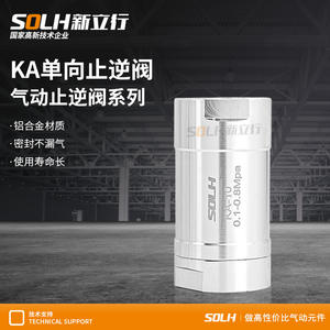 Vanne de retenue unidirectionnelle pneumatique pour huile, eau, gaz - Tailles disponibles KA-06/08/10/15/32/40/50 - Product Image 1