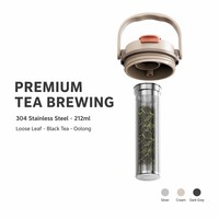 Couvercle de gobelet DualSip 2-en-1 avec bec verseur et paille pliable, avec infuseur à thé en acier inoxydable 304 pour gobelets de 30, 32 et 40 oz