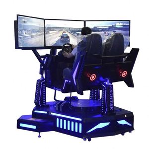 Simulateur de course dynamique 9D en intérieur, console de jeu à trois écrans avec dispositif de détection de mouvement à trois axes, équipement MR - Product Image 1