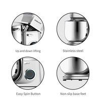 Robot Pâtissier Électrique Multifonction 11L en Acier Inoxydable 1700W pour Usage Domestique – Batteur à Crème, Fouet à Œufs, Mixeur Alimentaire sur Socle/Plan de Travail