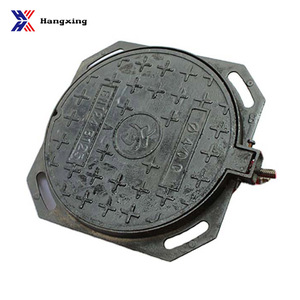 고강도 연성 주철 프리미엄 품질 제품 EN124 C250 원형 맨홀 뚜껑 - Product Image 3