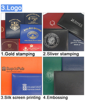 Porte-diplôme en cuir PU de qualité supérieure, directement de l'usine, avec logo personnalisé coloré