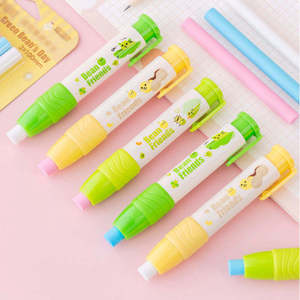 Soododo Xddd917 Dài Hình Trụ Hình Bút Chì Cao Su Tẩy Pop up Tẩy Dính Với Nhựa Bút Hình Vỏ - Product Image 1