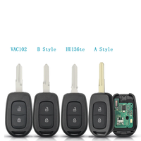 Télécommande de voiture 3 boutons 4A PCF7961M 433MHz avec lame VAC102 pour Renault Sandero Logan Lodgy Dokker Dacia Duster FCC:TWE100003