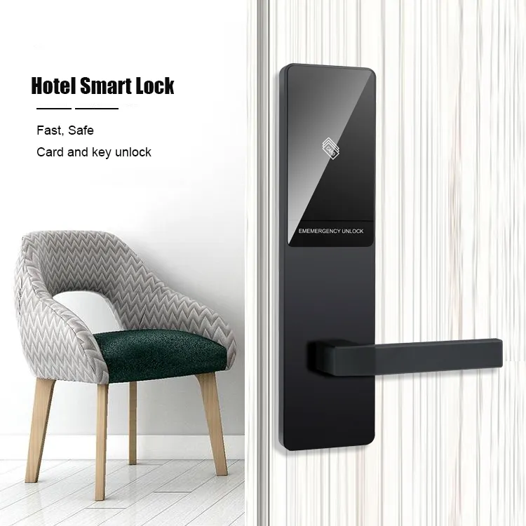 Cerradura electrónica inteligente para puerta de hotel, tarjeta de memoria digital, con interruptores de pared